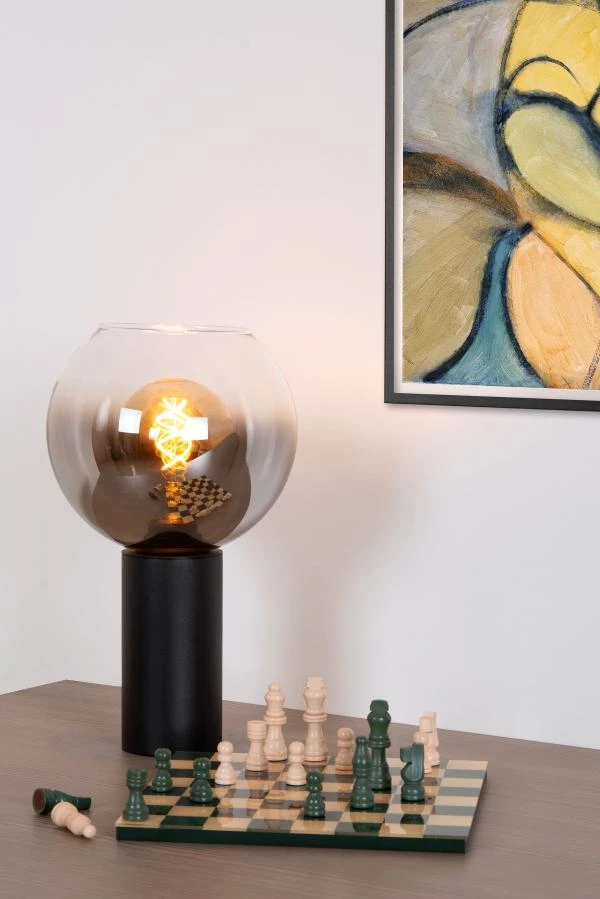 Lucide MARIUS - Table lamp - Ø 20 cm - 1xE27 - Black - atmosphere 1